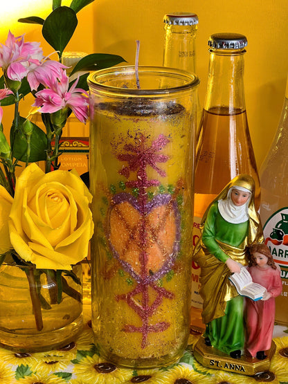 Anaisa Pye Hand-Carved Candle + Passion & Seduction + Sex Work + 24K Gold + Saint Anne + Anaisa Pie