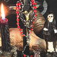 Santa Muerte Negra y Roja Reversing Evil Eye Rosary de Hilo + Handcrafted + Rosario