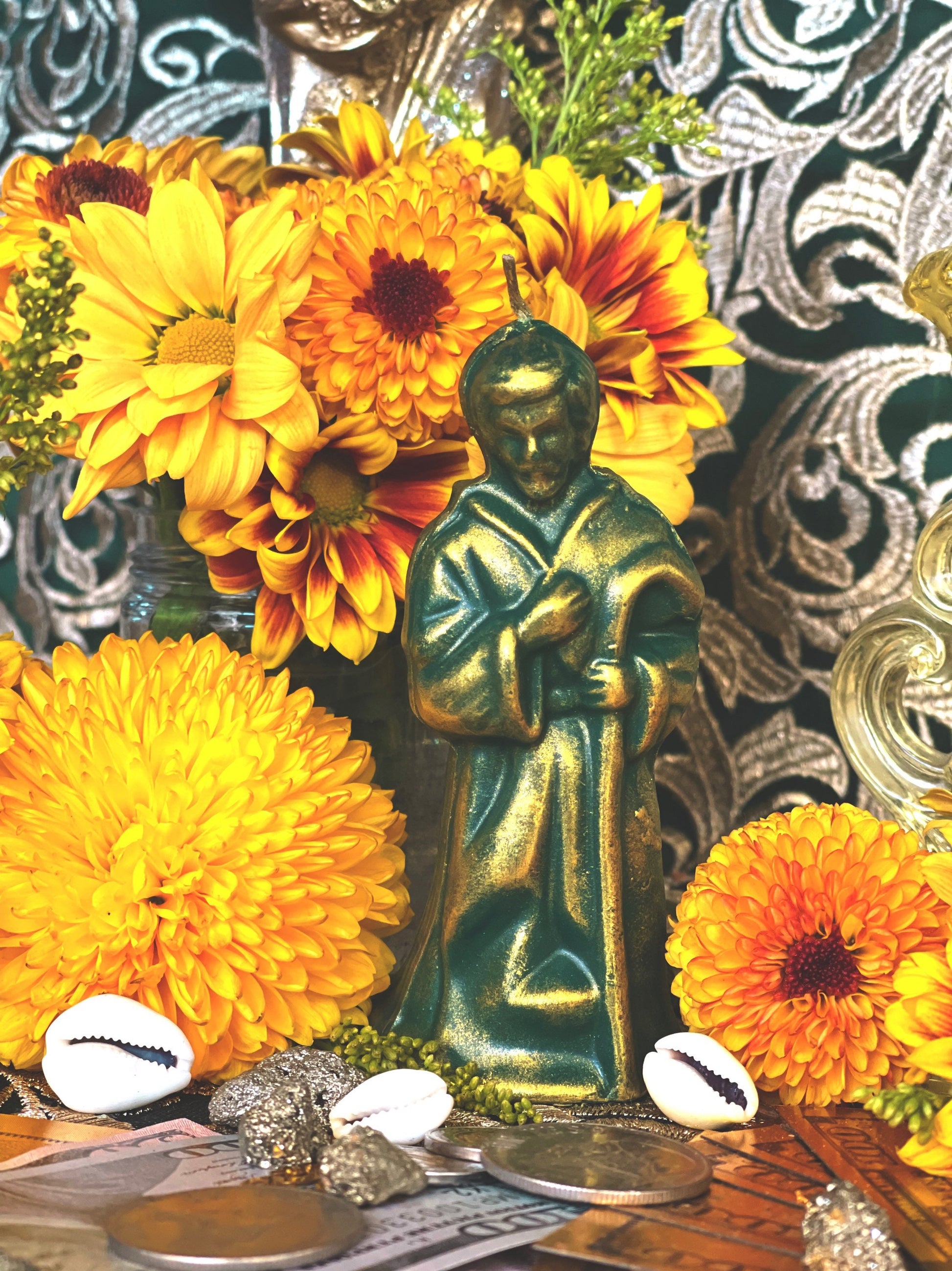 Saint Joseph Candle for Money, Selling Home, Pay Raise, Gaining Employment, & Protection + Papa Loko + Ghede