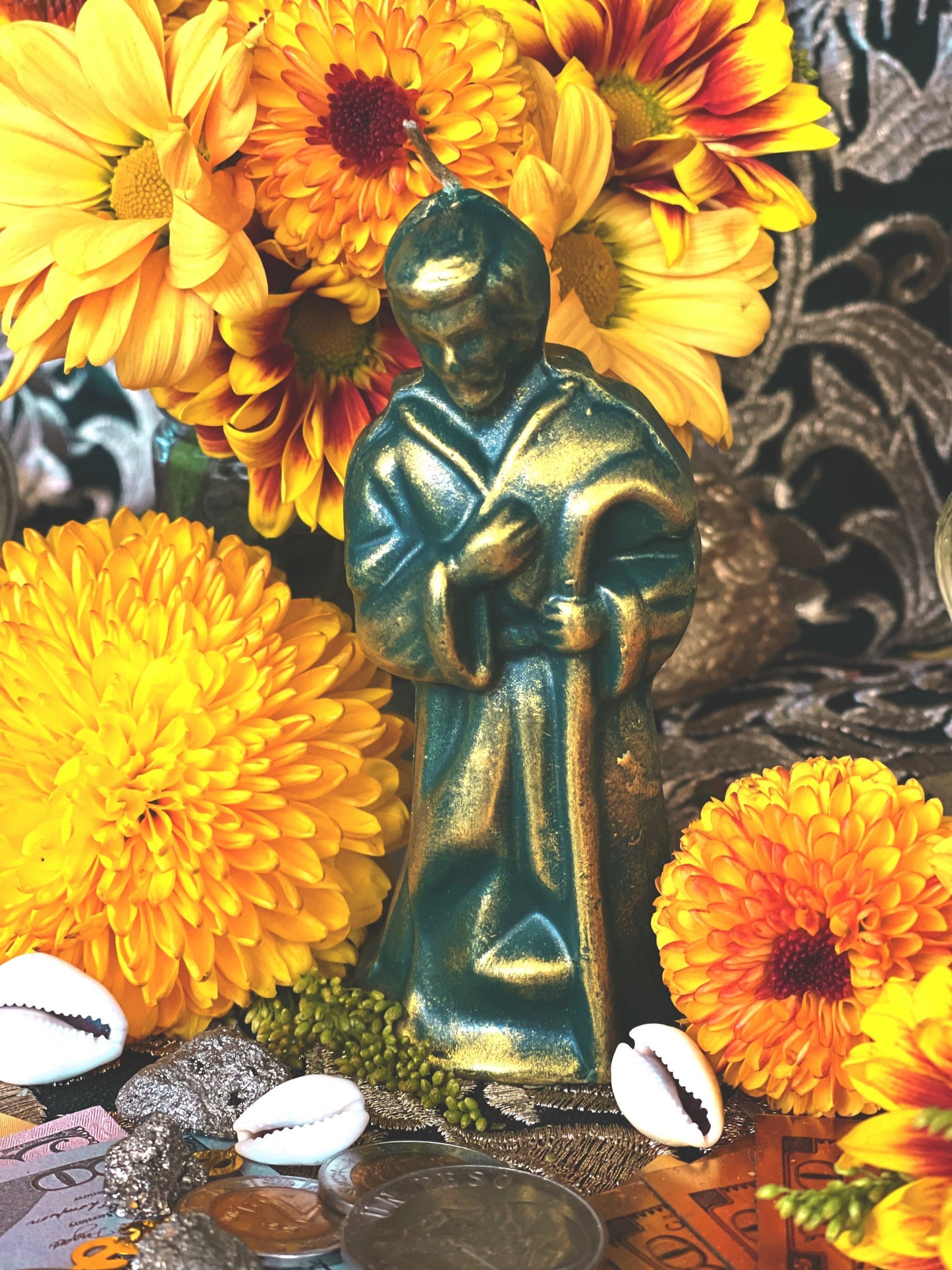 Saint Joseph Candle for Money, Selling Home, Pay Raise, Gaining Employment, & Protection + Papa Loko + Ghede