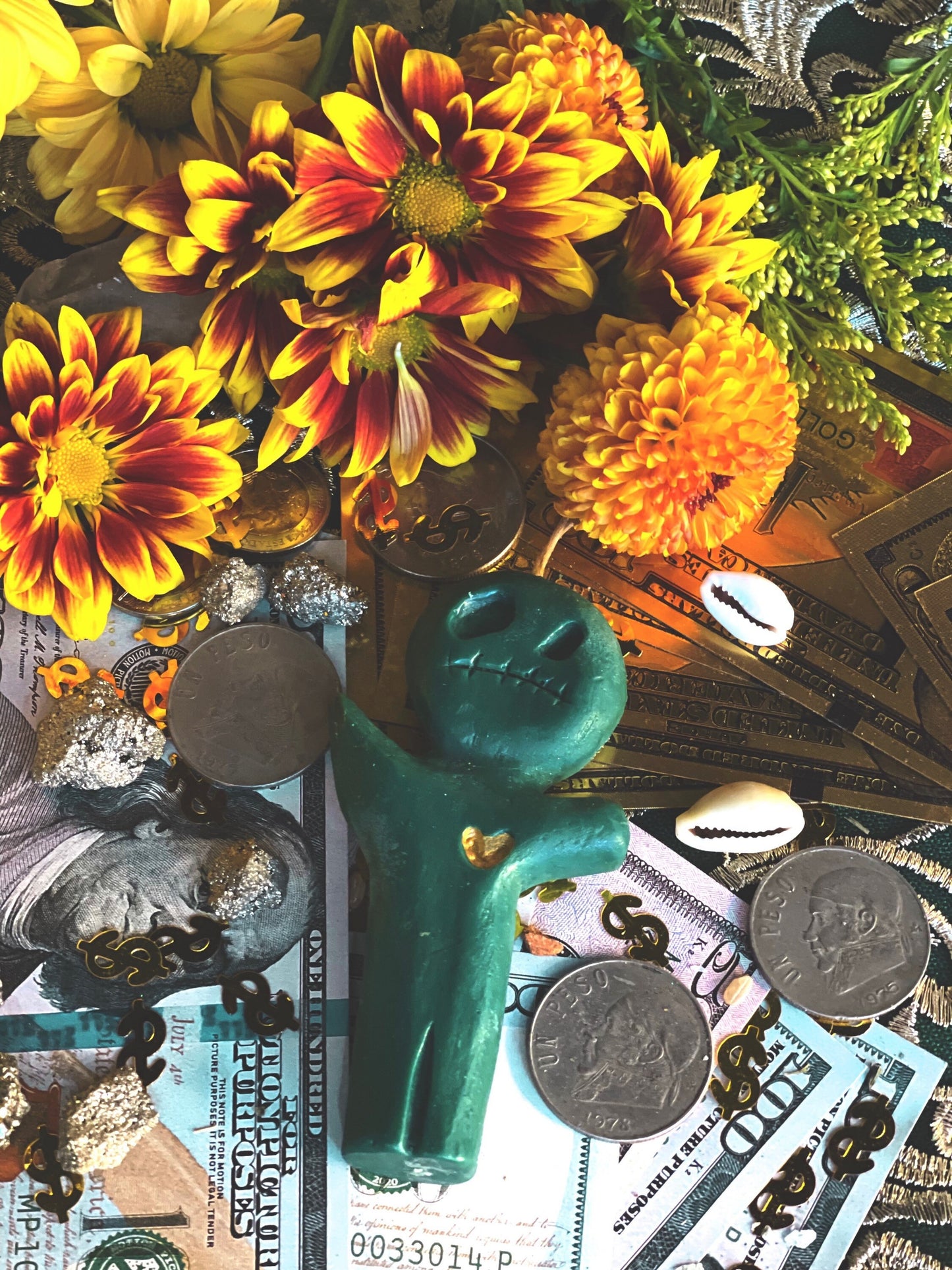 Voodoo Doll Candle + Poppet + Love + Money + Cleansing + Overcome Enemies + New Orleans