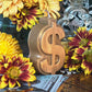 Dollar Sign Candle + Money Drawing + 4”