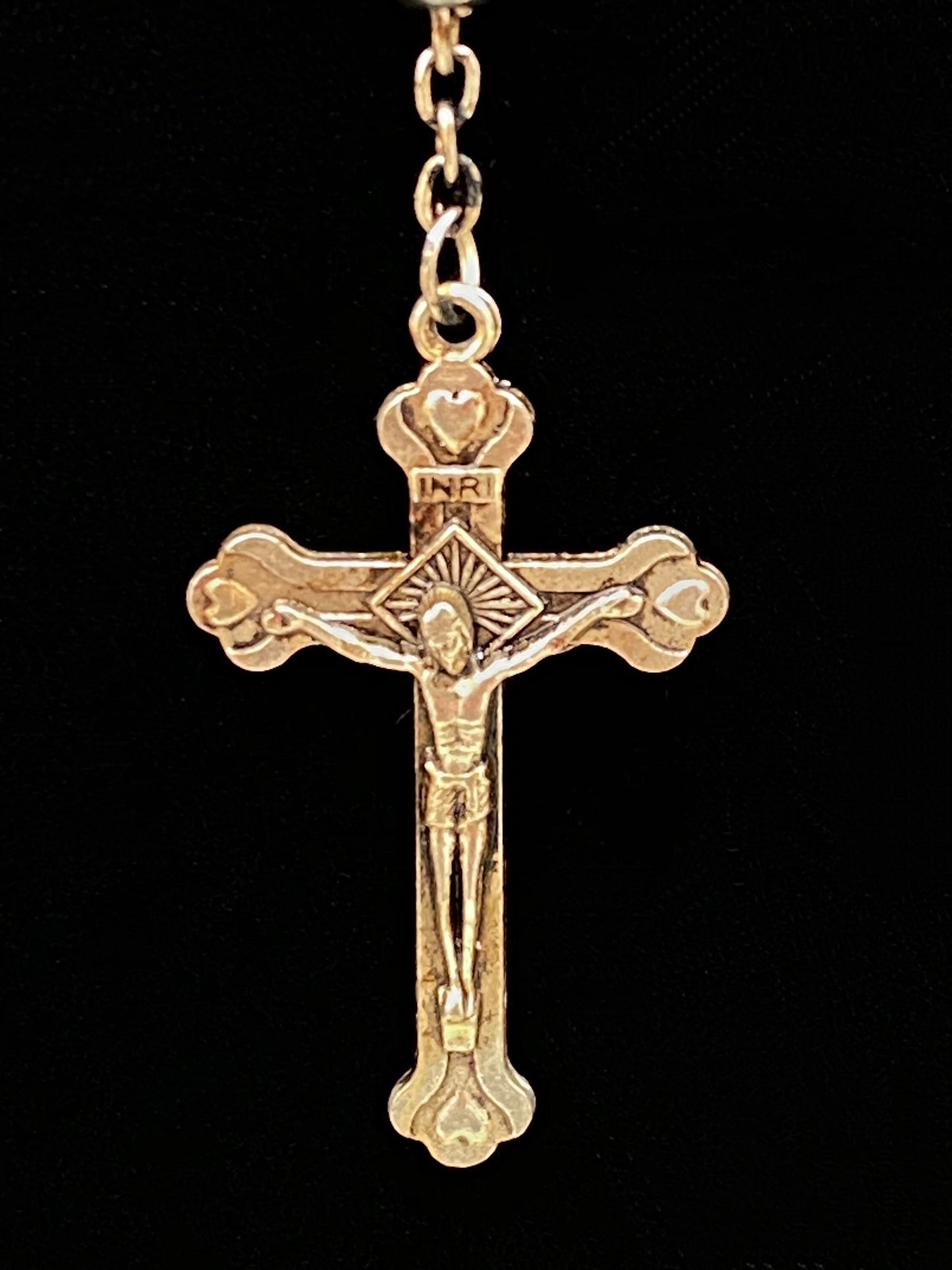 Saint Expedite Blessed Rosary + Hematite + Sterling Silver Plated + San Expedito + Expeditus + Fast Luck + Money