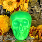 Neon Skull Candle + Influence Thoughts + Mental Health + Glows under Blacklight