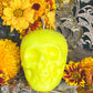 Neon Skull Candle + Influence Thoughts + Mental Health + Glows under Blacklight