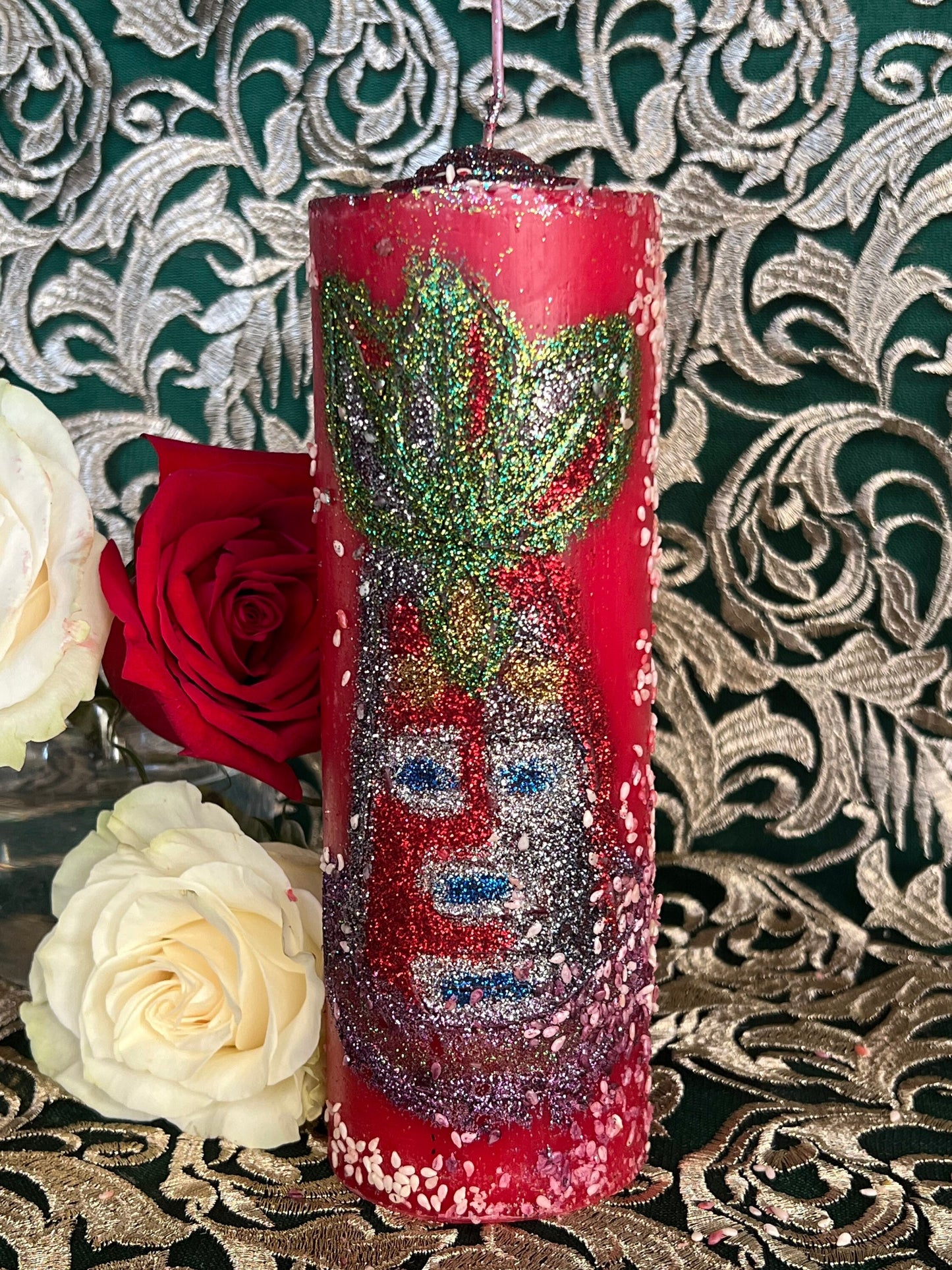 Elegua Hand-Carved Candle + Abre Camino + Open Roads + Fixed + Santeria + Regla de Ocha