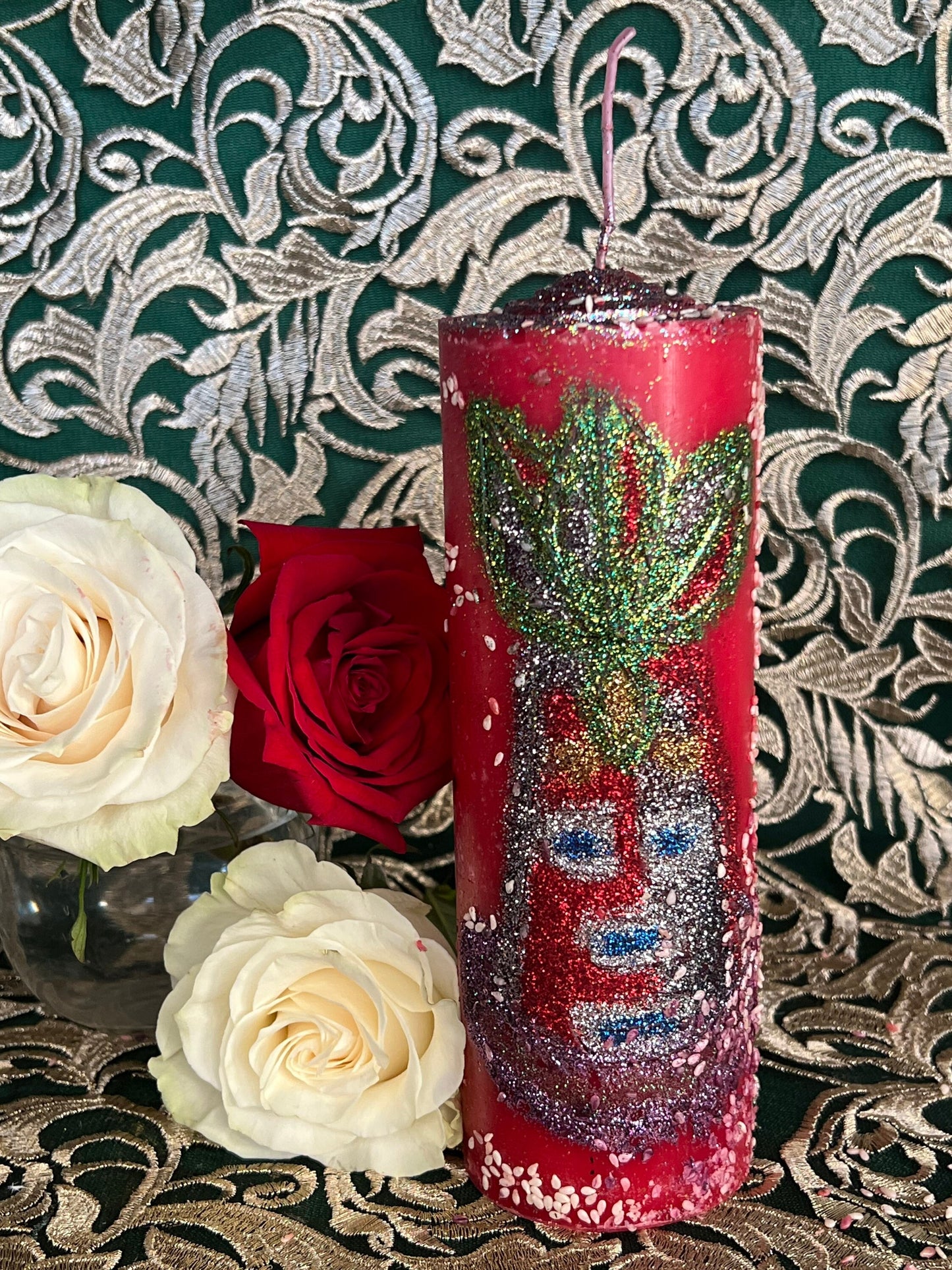 Elegua Hand-Carved Candle + Abre Camino + Open Roads + Fixed + Santeria + Regla de Ocha