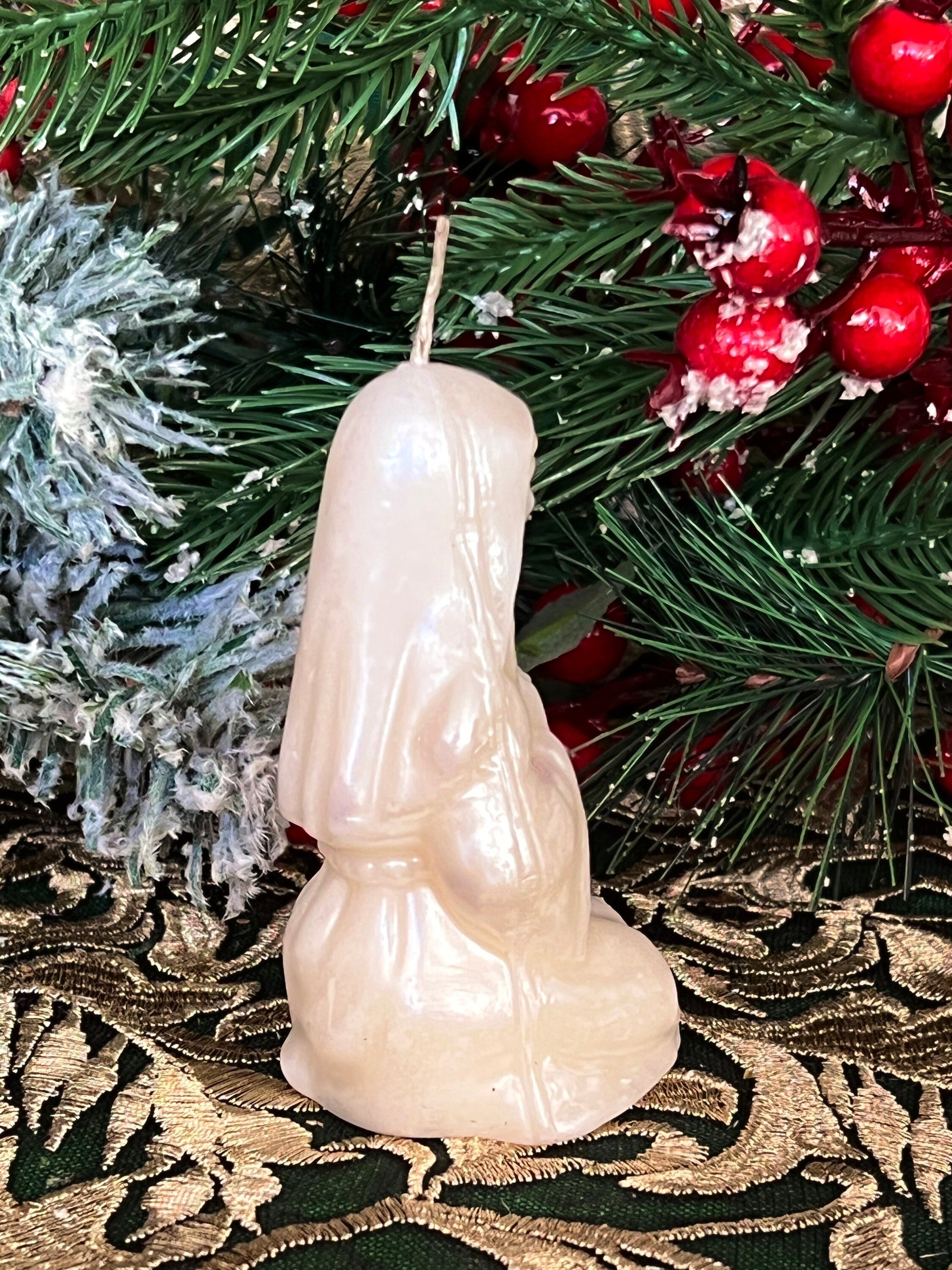 4” Praying Mary Candle + Blessings + Spirituality
