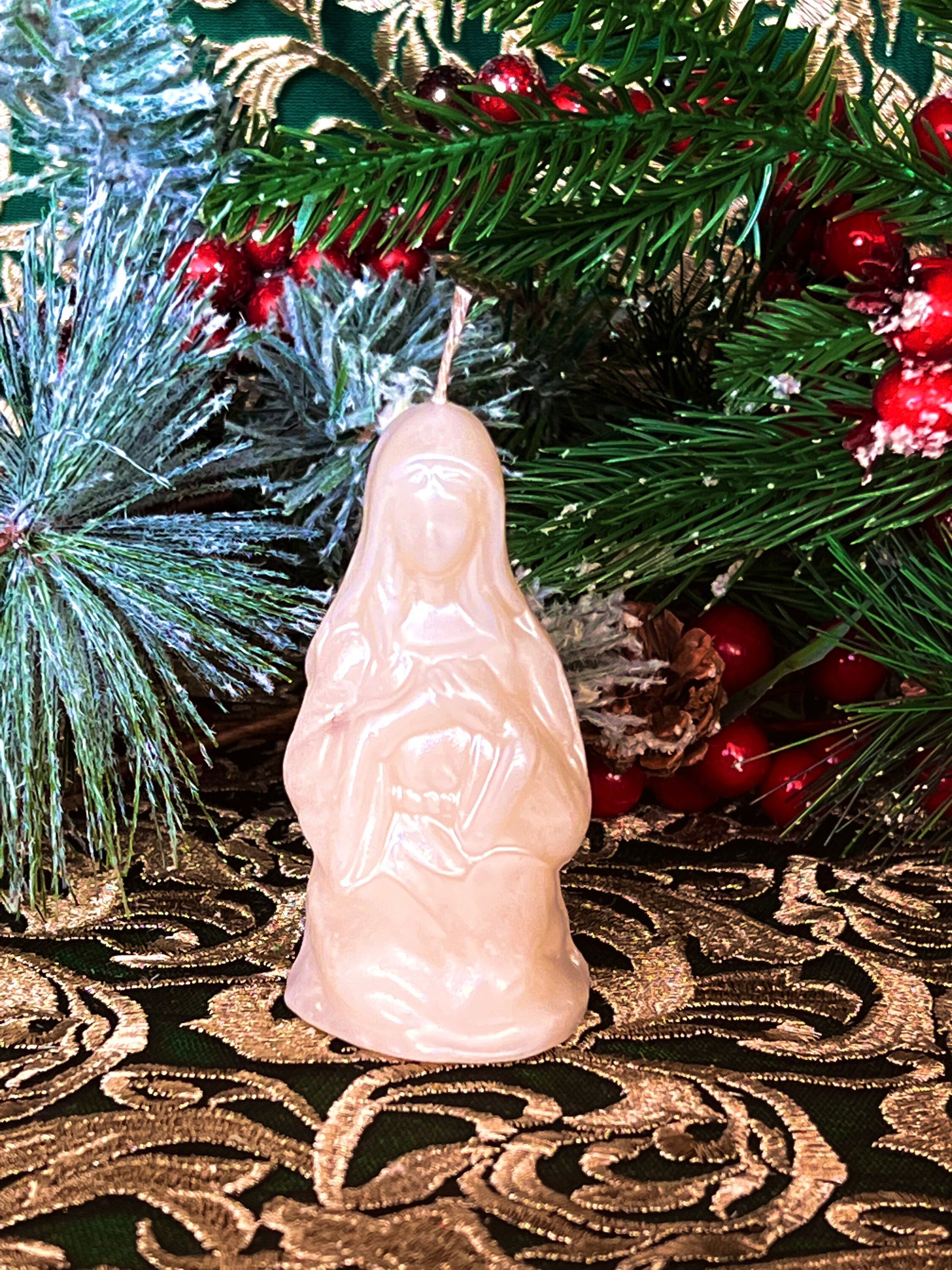 4” Praying Mary Candle + Blessings + Spirituality