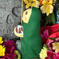 Santa Muerte Verde Statue + Green + Mictecacihuatl + Mictlantecihuatl + Traditionally Crafted from Mexican Clay + 1 of Kind + Made in Mexico
