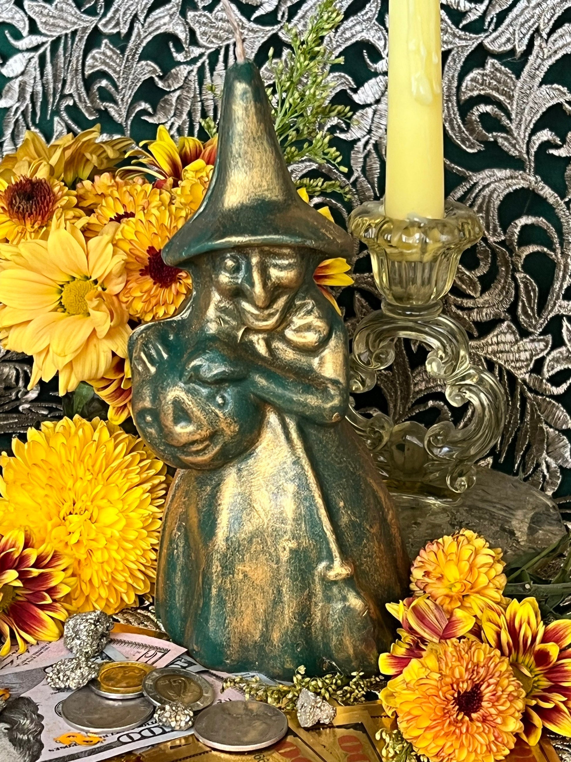 Witch Figure Candle + Increase Power + Money + Love