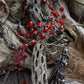 Santa Muerte Roja Evil Eye Rosary + Love + Passion + Domination + Money + Sterling Silver Plated Chain + Handcrafted + Rosario