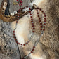 Santa Muerte Roja Rosary de Hilo + Love + Money + Domination + Luck + Justice + Blessed + Gemstone + Carnelian + Handcrafted + Rosario