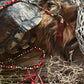Santa Muerte Roja Evil Eye Rosary de Hilo + Love + Passion + Domination + Money + Handcrafted + Rosario