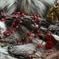 Santa Muerte Roja Evil Eye Rosary + Love + Passion + Domination + Money + Sterling Silver Plated Chain + Handcrafted + Rosario