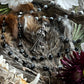 Santa Muerte Negra y Blanca Uncrossing Evil Eye Rosary + Xtreme Protection + Blessed + Sterling Silver Plated Chain + Handcrafted + Rosario