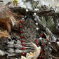 Santa Muerte 3 Robes Rosary + Gemstone + Blessed + Traditional Colors + Sterling Silver Plated Chain + Handcrafted + Rosario + All-Purpose