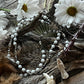 Santa Muerte Blanca Rosary de Hilo + Gemstone + Alabaster + Handcrafted + Rosario