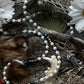 Santa Muerte Blanca Rosary de Hilo + Gemstone + Alabaster + Handcrafted + Rosario
