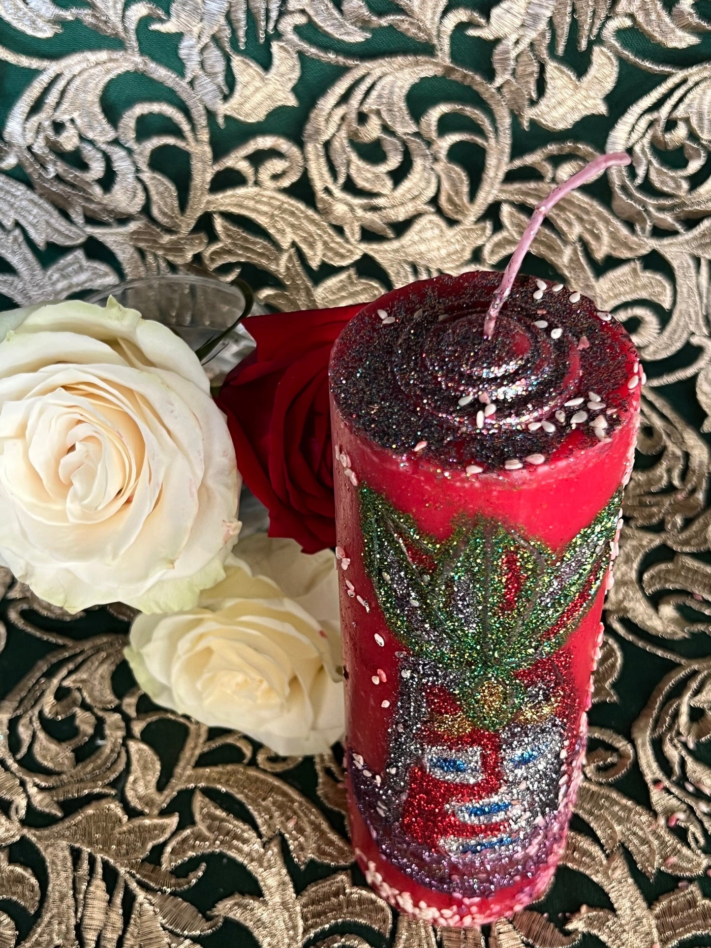 Elegua Hand-Carved Candle + Abre Camino + Open Roads + Fixed + Santeria + Regla de Ocha