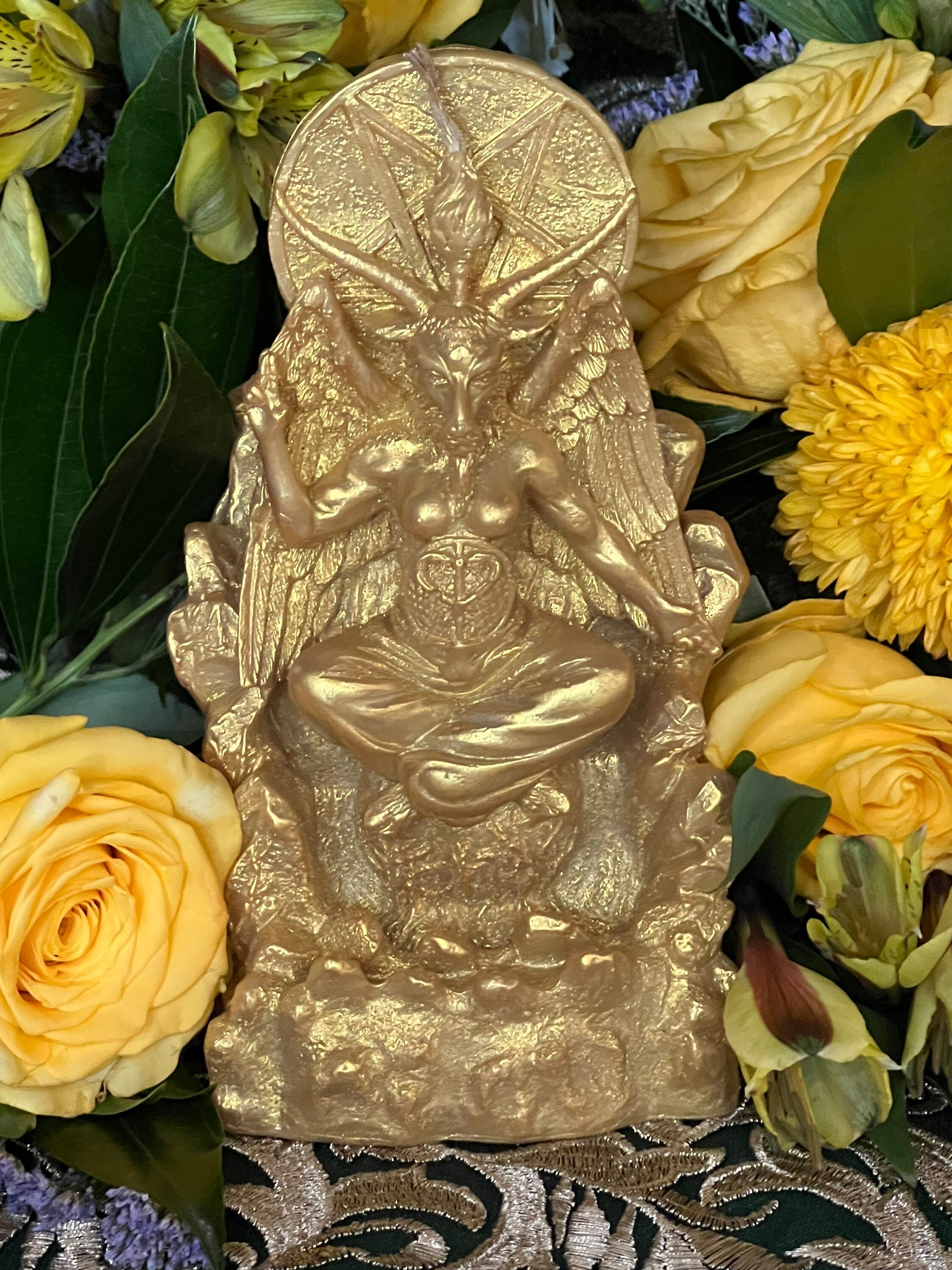 Baphomet Candle + 24K Gold + Knights Templar + Ordo Templi Orientis + As Above, So Below