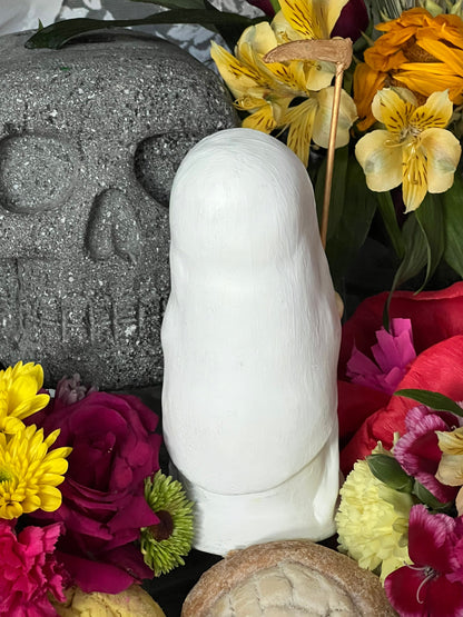 Santa Muerte Blanca Statue + Mictecacihuatl + Mictlantecihuatl + Traditionally Handcrafted from Mexican Clay + 1 of a Kind + Made in Mexico