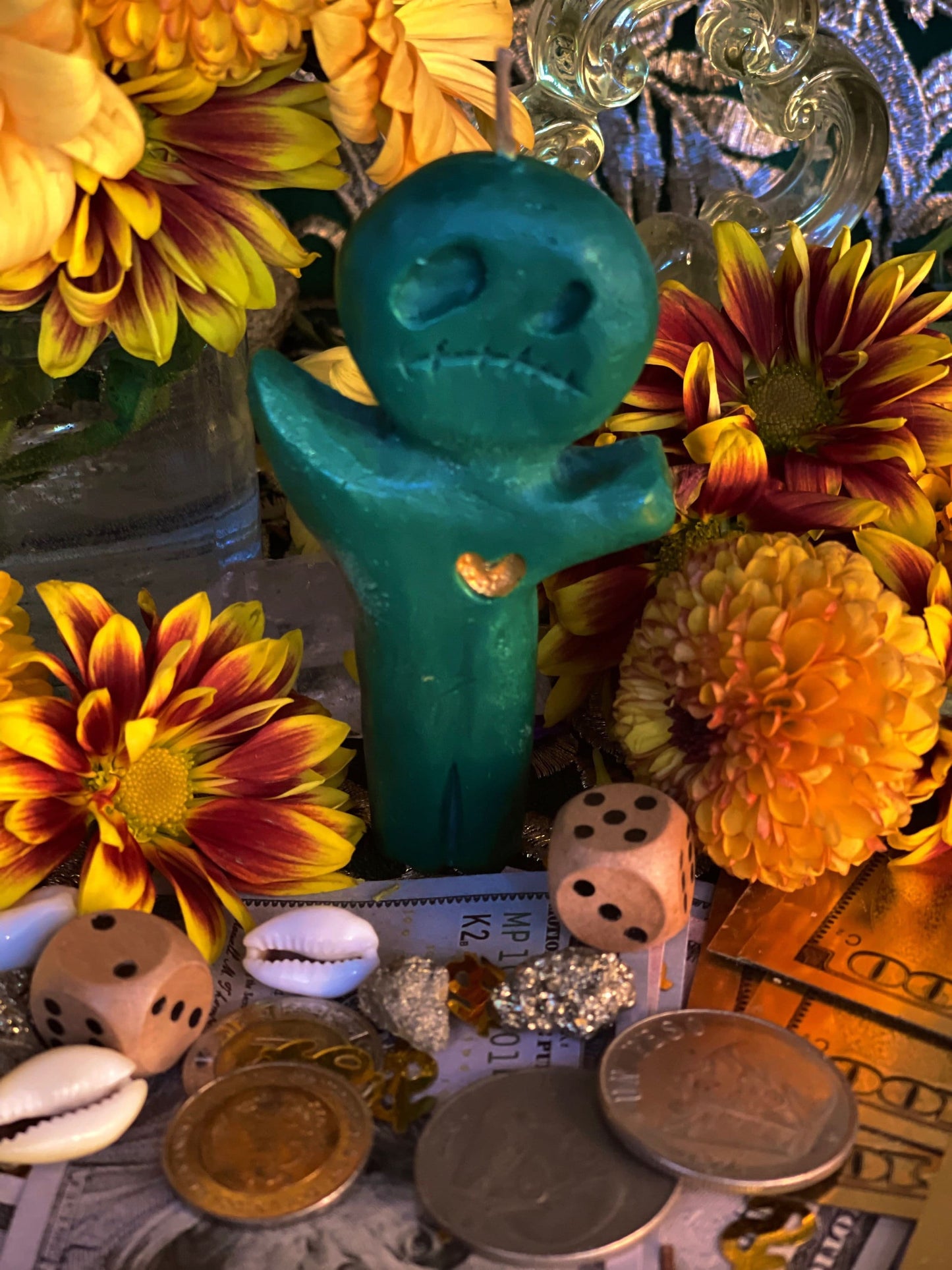 Voodoo Doll Candle + Poppet + Love + Money + Cleansing + Overcome Enemies + New Orleans