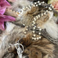 Santa Muerte Blanca Rosary with Bone Beads + Blessed + Sterling Silver Plated Chain + Handcrafted + Rosario