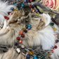 Santa Muerte Siete Colores Rosary + 7 Potencias + All-Purpose + Blessed + Gemstone + Sterling Silver Plated Chain + Handcrafted + Rosario