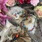 Santa Muerte Siete Colores Evil Eye Rosary + Blessed + Sterling Silver Plated Chain + Handcrafted + Rosario