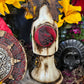 Santa Muerte Azteca Statue + 24K Gold + Baptized + Fixed + Made in Mexico