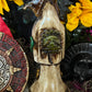 Santa Muerte Azteca Statue + 24K Gold + Baptized + Fixed + Made in Mexico