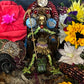 Santa Muerte Seated Azteca Statue + 24K Gold Leaf + Baptized + Fixed + Made in Mexico + Aztek + Trono + Veneration