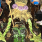 Santa Muerte Seated Azteca Statue + 24K Gold Leaf + Baptized + Fixed + Made in Mexico + Aztek + Trono + Veneration