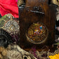 Santa Muerte Seated Azteca Statue + 24K Gold Leaf + Baptized + Fixed + Made in Mexico + Aztek + Trono + Veneration