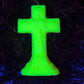 Neon Crucifix Candle + Cross + Hoodoo + Conjure + Glows Under Blacklight + Divine Assistance