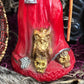 Santa Muerte Roja Statue + 24K Gold + Chalice + Baptized + Sterling Silver + Fixed + Made in Mexico