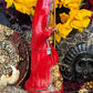 Santa Muerte Roja Statue + 24K Gold + Chalice + Baptized + Sterling Silver + Fixed + Made in Mexico