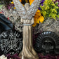 Santa Muerte Dorada + Gold + with Silver Wings Statue + Baptized + Fixed + Made in Mexico