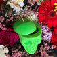 Neon Loadable Skull Candle + Influence Thoughts + Hoodoo + Voodoo + Conjure + Glows under Blacklight