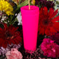 Neon Loadable Pillar Candle + 6” x 2”+ Glows under Blacklight