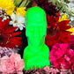 Neon Skull & Crossbones Candle + Glows under Blacklight