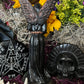 Santa Muerte Negra with Copper Wings Statue + Baptized + Fixed + Made in Mexico