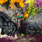 Santa Muerte Negra with Copper Wings Statue + Baptized + Fixed + Made in Mexico