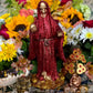 Santa Muerte Roja Figure Candle + Love + Passion + Domination + Money + 24K Gold + Baptized + Blessed + Fixed