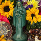 Santa Muerte Verde Candle + Green + Money + Legal Issues + Justice + Blessed + 24K Gold + Green