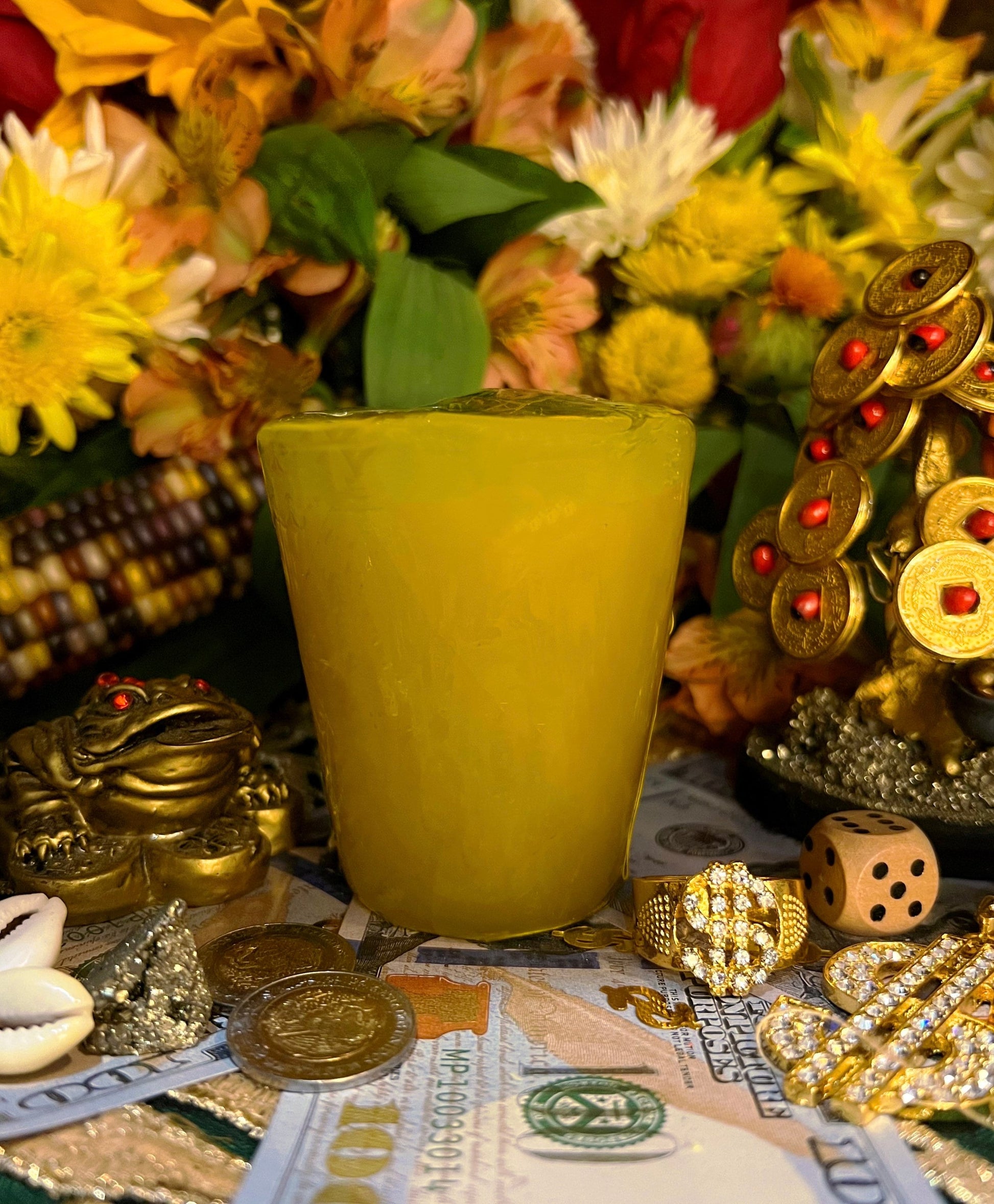 Santa Muerte Amarilla Candle + Yellow + Made in Mexico