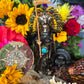 Santa Muerte Azteca Statue + 24K Gold + Baptized + Fixed + Made in Mexico + Aztek