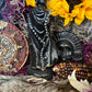Santa Muerte Negra Rosary Statue + Baptized + Fixed + Made in Mexico + Rosario