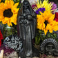 Santa Muerte Negra Candle + Protection + Binding + Reversing + 24K Gold